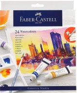 Akvarelov barvy Faber-Castell 24 barev, tuba 9 ml  - zvtit obrzek