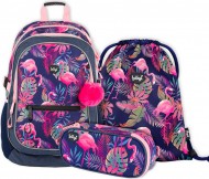 BAAGL SET 3 Flamingo: batoh, penl, sek - zvtit obrzek