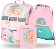 BAAGL 3 SET Zippy Duha rov: aktovka, penl, sek