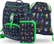 BAAGL 3 SET Airy Minecraft: batoh, penl, sek - zvtit obrzek