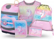 BAAGL SET 5 Zippy Plus Rainbow Unicorn: aktovka, penl, sek, zstra, penenka 