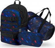 BAAGL SET 3 Skate Indigo: batoh, penl, sportovn taka - zvtit obrzek