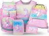 BAAGL SET 5 Airy Rainbow Unicorn: batoh, pen�l, s��ek, z�st�ra, pen�enka