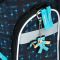 BAAGL 3 SET Ergo Minecraft Blue Axe: aktovka, pen