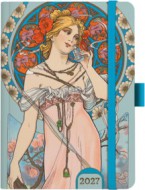 Denn� di�� A5 - Alfons Mucha 2027 - Modr� - zv�t�it obr�zek