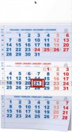 N�st�nn� kalend�� - T��m�s��n� - A3 (s mezin�rodn�mi sv�tky) - modr� - zv�t�it obr�zek