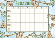 Rozvrh hodin Lenochodi - zvtit obrzek