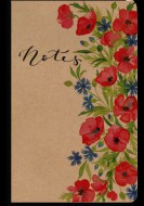 Notes linkovan - A5 - kraft - chrpy