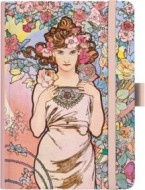 Notes A5 Premium 120g - Alfons Mucha 2027 - linky - R��ov�