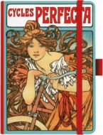 Notes A5 Premium 120g - Alfons Mucha 2027 - te�ky - �erven�
