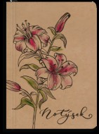 Notes tekovan - A6 - kraft - Lilie - zvtit obrzek