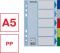 Plast. rozli�ova�e A5 5 list�