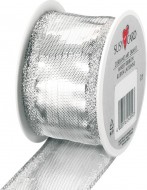 Stuha textiln 2mx40mm, stbrn