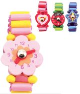 Hodinky d�ev�n� 7cm, mix