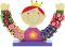  Hodinky d�ev�n� 7cm, mix 
