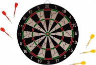 ACRA Ter� na �ipky z�v�sn� 38cm kovov� r�m + 6 �ipek - zv�t�it obr�zek