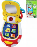 Baby telefon vyklpc mobil barevn na baterie pro miminko Svtlo Zvuk - zvtit obrzek