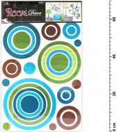 Samolepc dekorace 1058 modr kruhy 70x42cm - zvtit obrzek