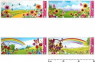 Okenn flie 844 krajinka s duhou 60x22,5cm