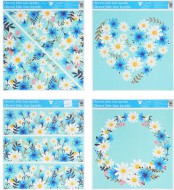 Okenn flie 987 s glitry kytky 33x30 cm