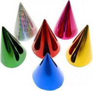 Klobouek karnevalov 6ks 16cm hologramov mix ME120 1041452