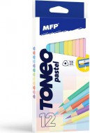 pastelky TONEO 12 ks Pastelov triangular s oezvtkem 6300621