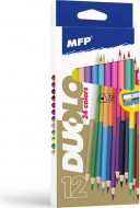 pastelky DUOLO 12 ks Duo triangular s oezvtkem 6300622 - zvtit obrzek