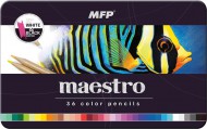 pastelky MAESTRO 36 ks kovov krabika 6300628 - zvtit obrzek
