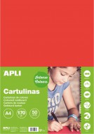 Barevn papr A4,50l.,170g,erven barevn papr