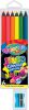 Pastelky kulat� Jumbo, neonov�, 6 bar.+o�ez�v�tko 