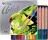 Artist pastelky d�evo kulat� 24barev-kovov� box
