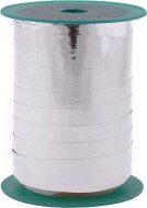 Stuha 1cm x 100m metal stbrn