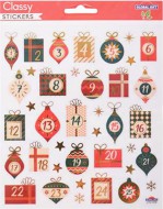 Nlepky Classy Adventn kalend blistr, 15x19cm