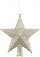 pice Hvzda 19x19cm, stbrn s glitry