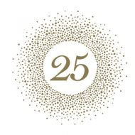  Ubrousky 3-vrstv� Zlat� potisk 25 