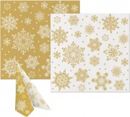 Ubrousky PAW AIRLAID - Snhov vloky zlato-bl, 40x40cm Snhov vloky zlato-bl