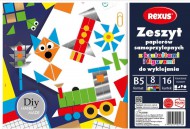 Blok samolepcch papru B5 16list/8barev, Tvary - zvtit obrzek
