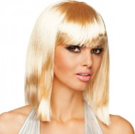 Karnevalov� paruka polodlouh�, rovn�, blond