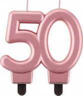 Dortov� sv��ka ��slice 50 metalick�, r��ov� 8cm - zv�t�it obr�zek