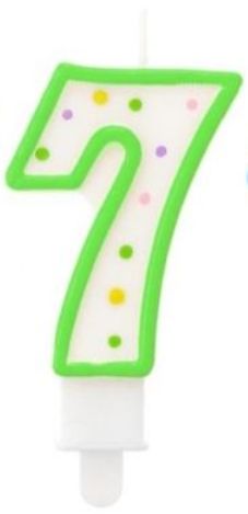 Dortov� sv��ka ��slice 7, �lut� Dortov� sv��ka ��slice 7, zelen� - zv�t�it obr�zek