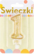 Dortov svka slice 1 zlacen s glitry 7,5cm