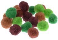 Bambulky ply�ov� 3cm mix barev, Green/Brown, 20ks