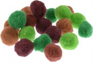 Bambulky plyov 3cm mix barev, Blue/Violet, 20ks - zvtit obrzek