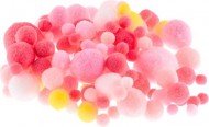 Bambulky plyov PINK mix barev a velikost, 18g - zvtit obrzek
