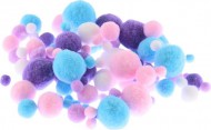 Bambulky plyov VIOLET mix barev a velikost, 18g - zvtit obrzek