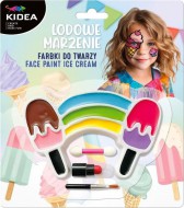 Barvy na obliej Kidea Ice Cream, 8barev+rtnka - zvtit obrzek