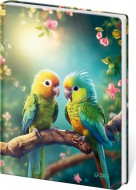 Pam�tn�k A5 13 x 18 cm �ist� Parrots