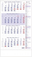 N�st�nn� �ty�m�s��n� kalend�� modr� s pozn�mkami - zv�t�it obr�zek