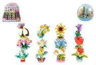 Stavebnice mini kv�tina plast 6cm mix druh� v kouli