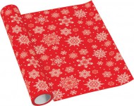 Bhoun stoln airlaid 40x500cm Snowflakes red - zvtit obrzek